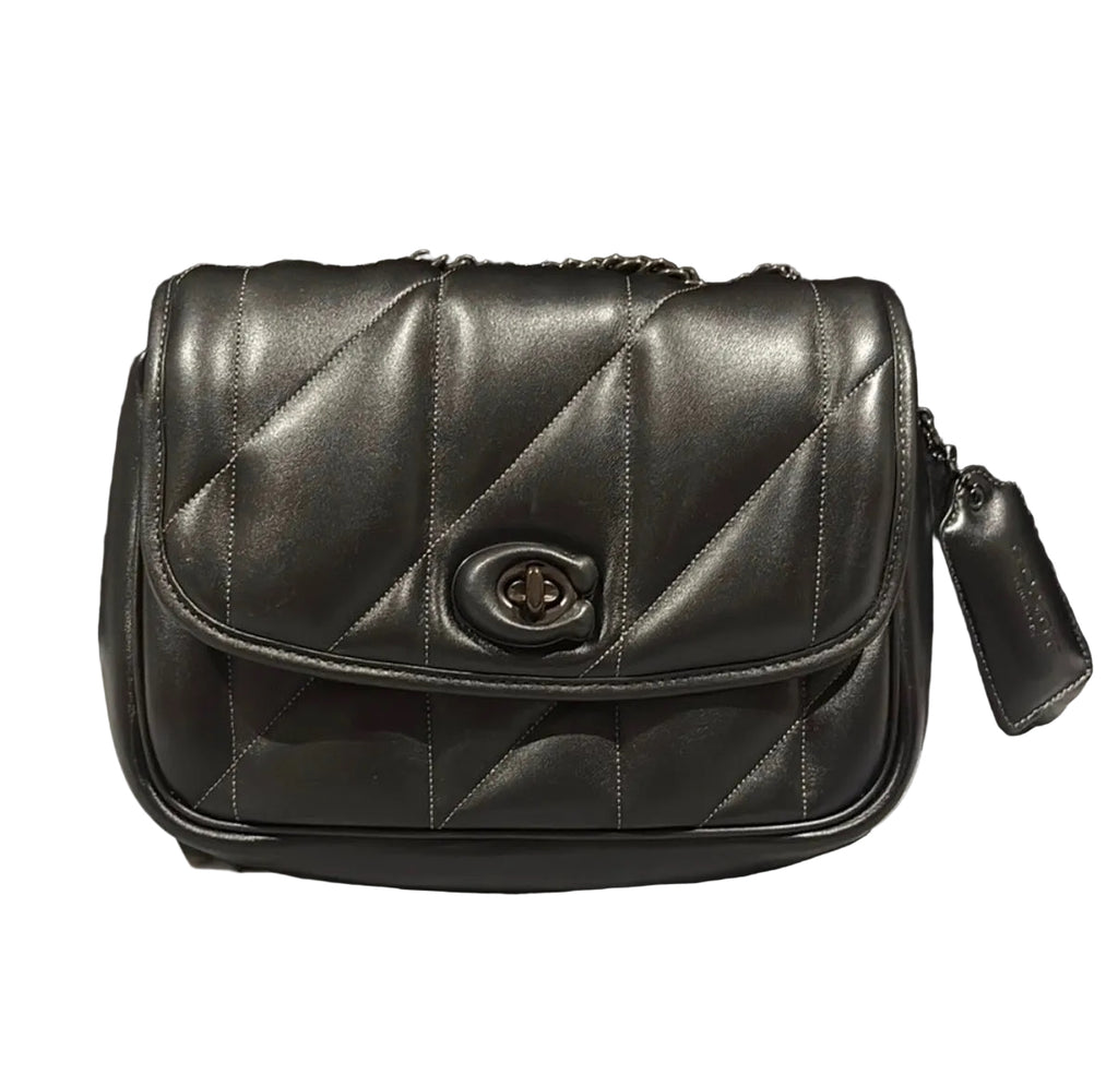 Coach Nappa Leather Pillow Madison Shoulder Bag With Quilting In Black