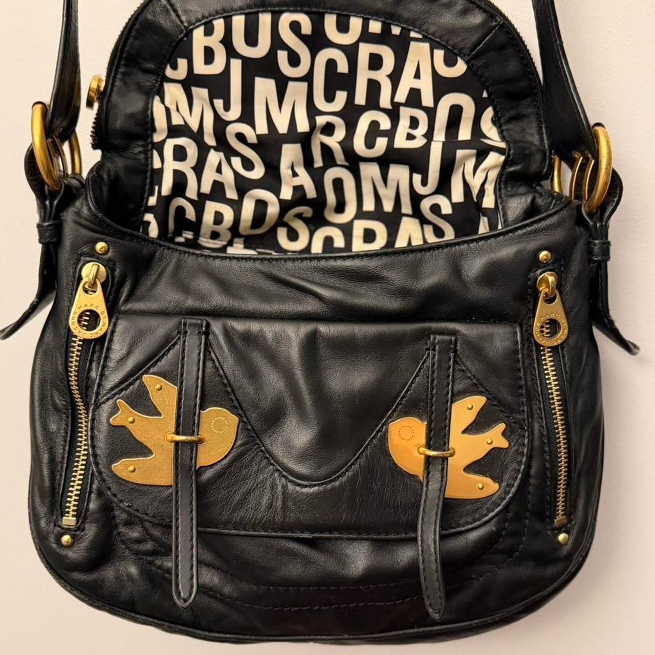 Marc by Marc Jacobs Petal to the Metal Natasha Black Leather Crossbody Bag