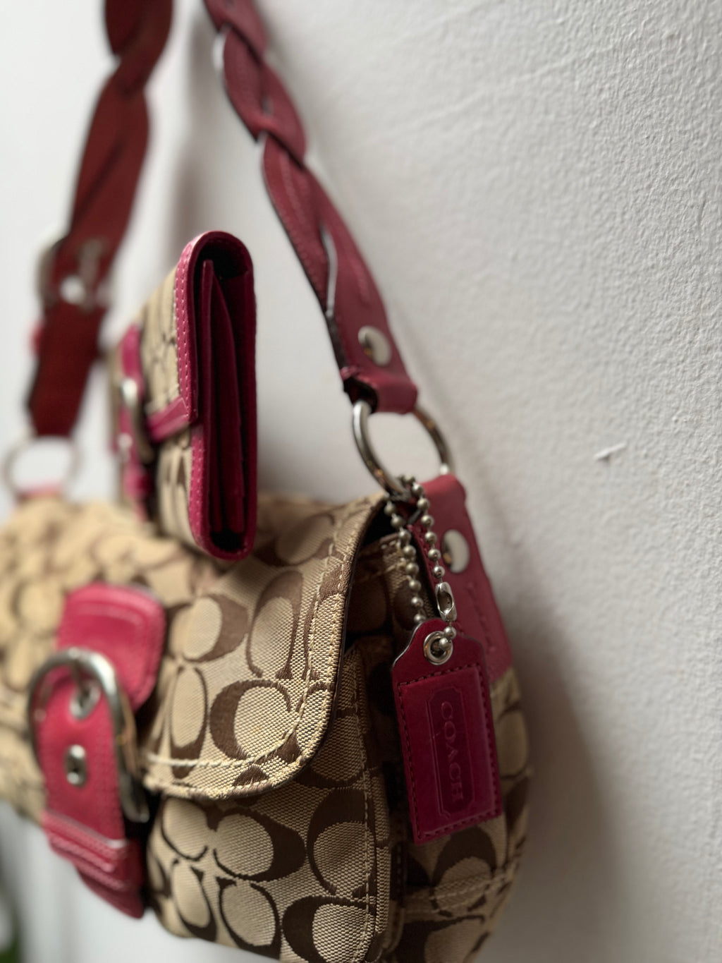Coach Signature Pink Soho 11862 & Wallet Set