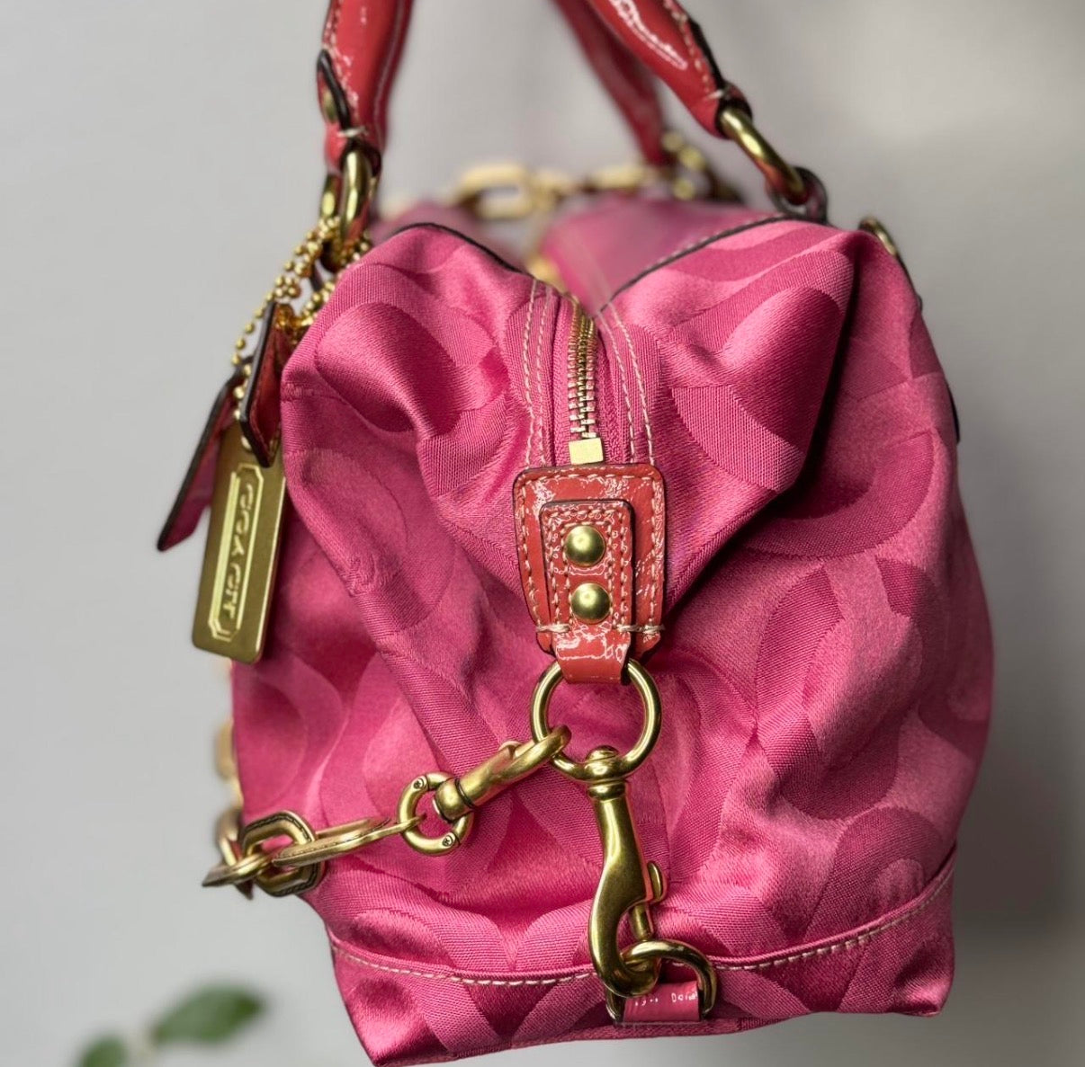 Coach + Wallet Madison Op Art Sabrina Pink handbag satchel 12947