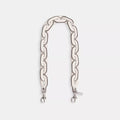 Coach Leather covered Chain Strap Silver hardware