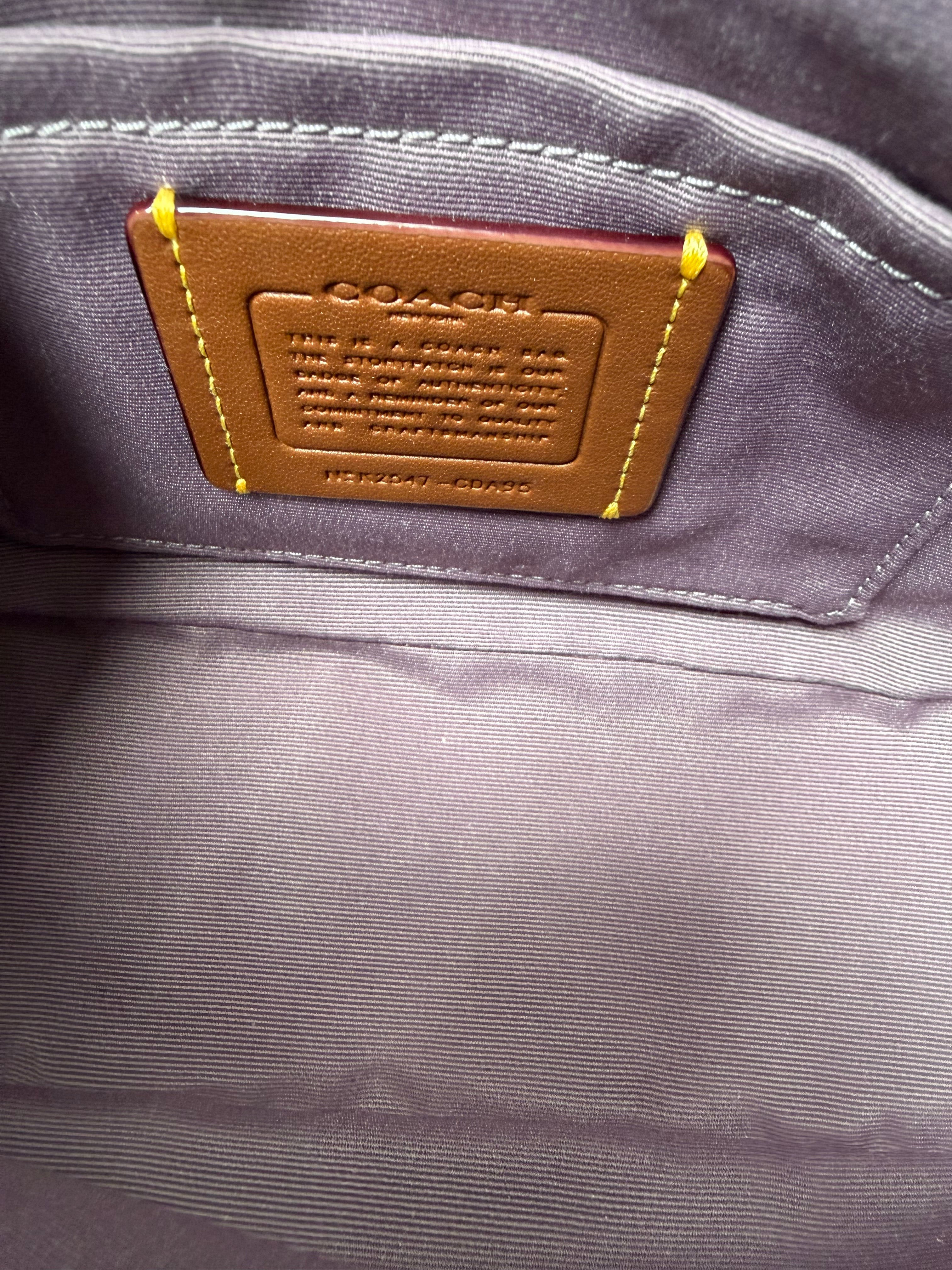 Coach Suede Ashton Bag Silver Hardware Purple