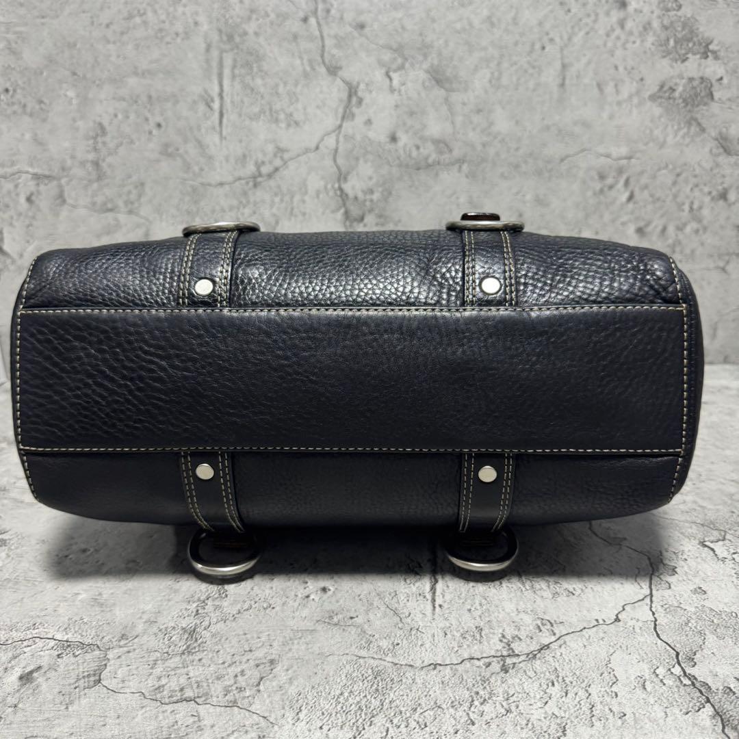 COACH Chelsea Satchel Satchel Black Leather Turnlock 10134