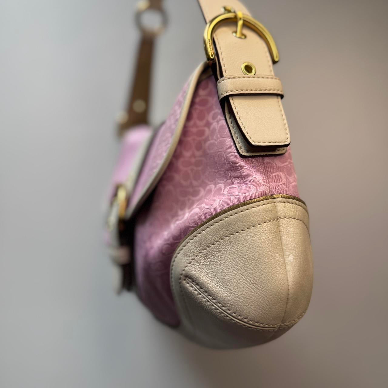 Coach Pink Signature Shoulder Soho 1456