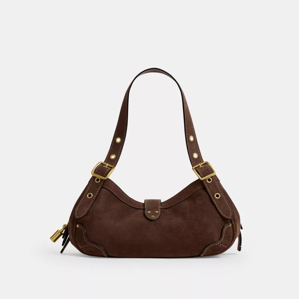Coach Suede Brown Dark Chocolate Drifter 31