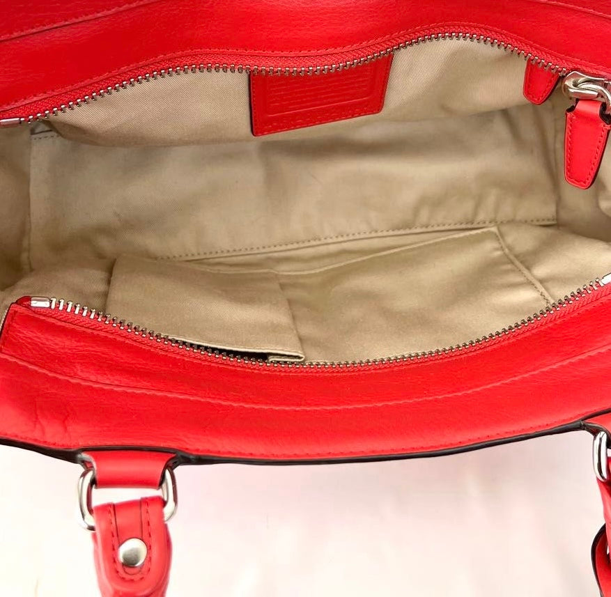 Coach Taylor Legacy Double Kisslocks Archive 21197 Coral Satchel