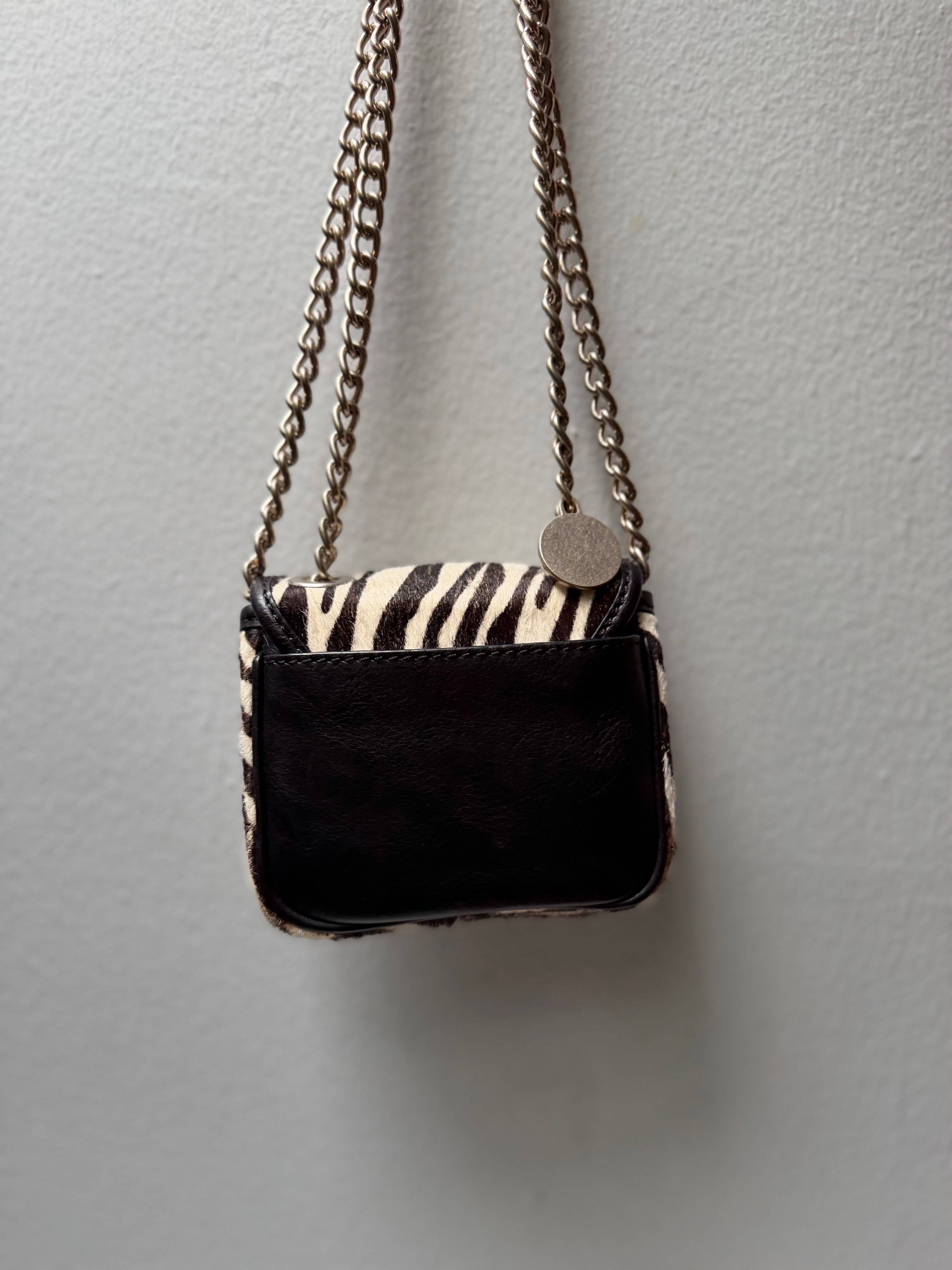 Banana Republic  Zebra Calf Hair Mini Crossbody Bag
