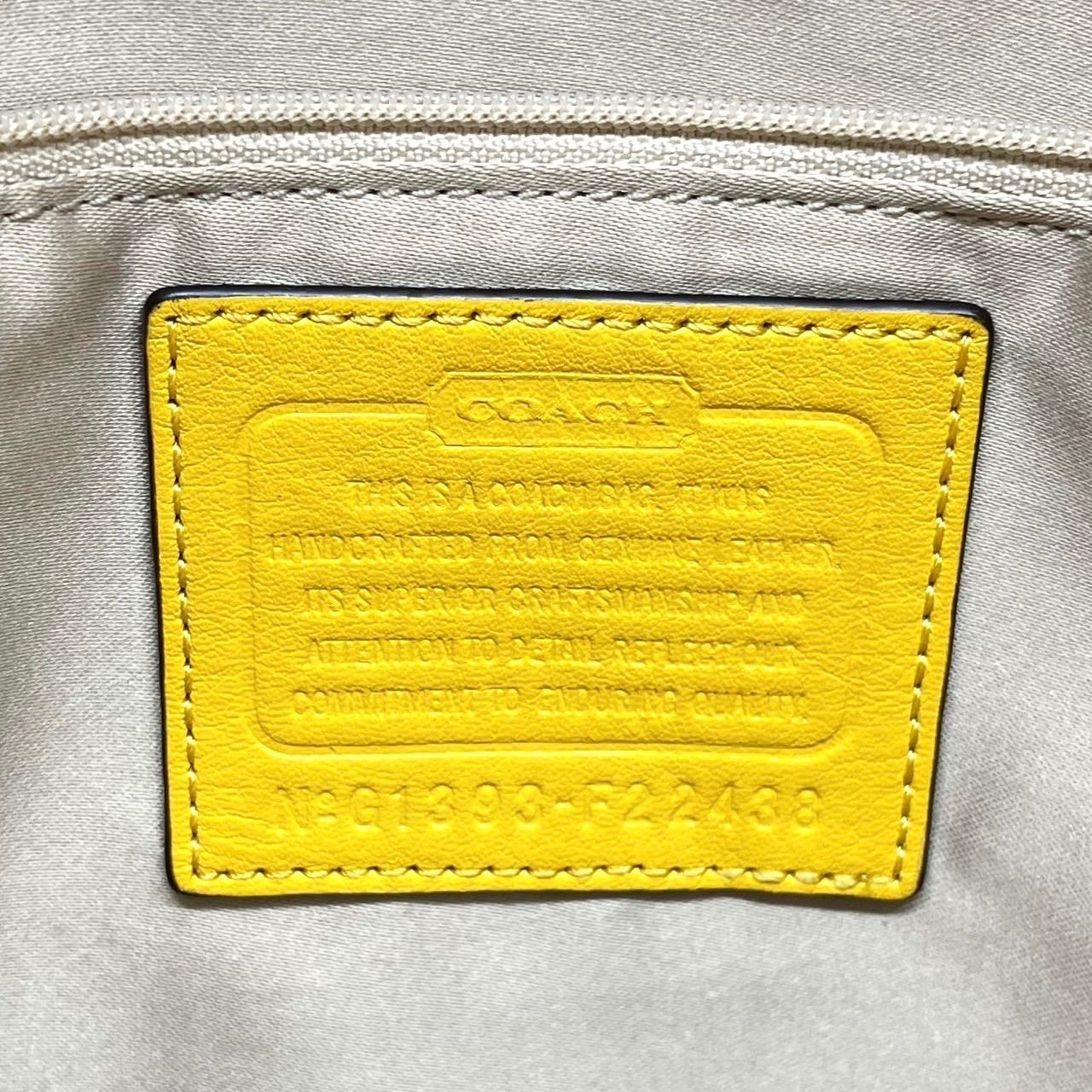 Coach Poppy Yellow Leather Eyelet Turnlock Tote  22488 (Copy)