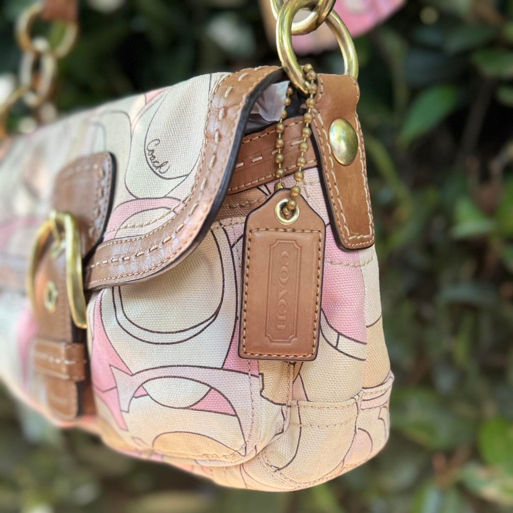 Coach soho optic pink bag 11909 with matching wallet