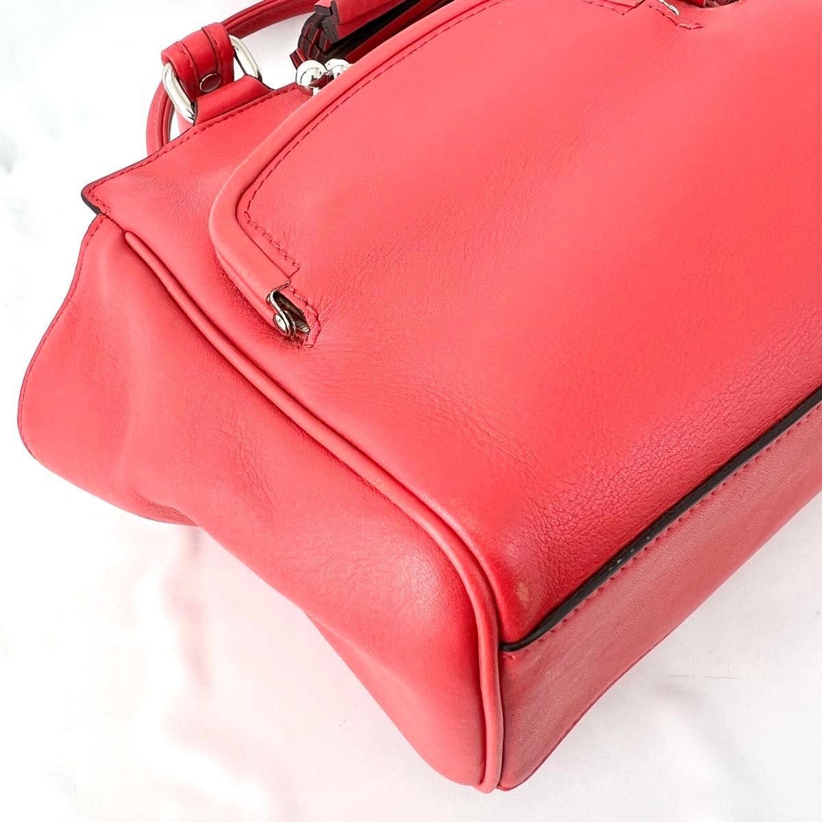 Coach Taylor Legacy Double Kisslocks Archive 21197 Coral Satchel