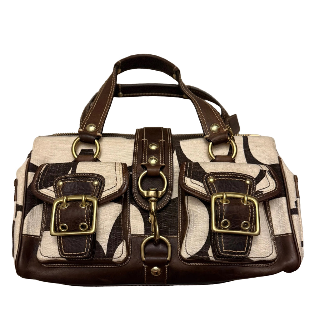 Coach 10827 Legacy Mandy Satchel Bag 65th Anniversary Vintage Y2K Denim Leather