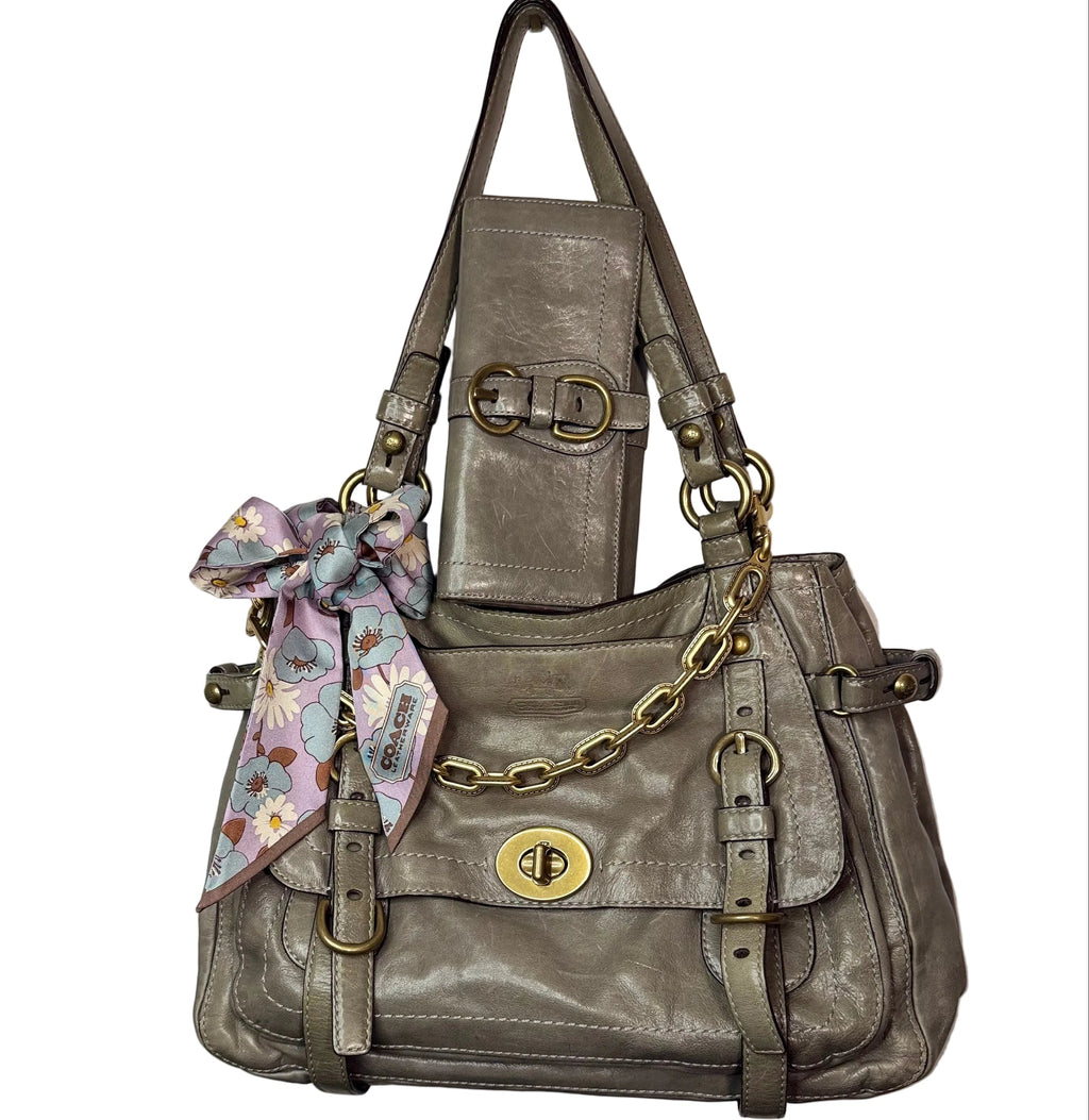 Coach 65th Anniversary Legacy Garcia 12705 Grey & Wallet
