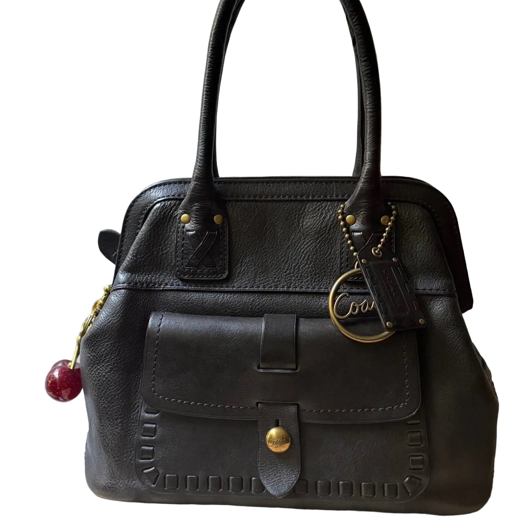 Coach 65th Limited Edition Ed Thompson Legacy Doctor Premium Leather Satchel Shoulder Bag Black 11373