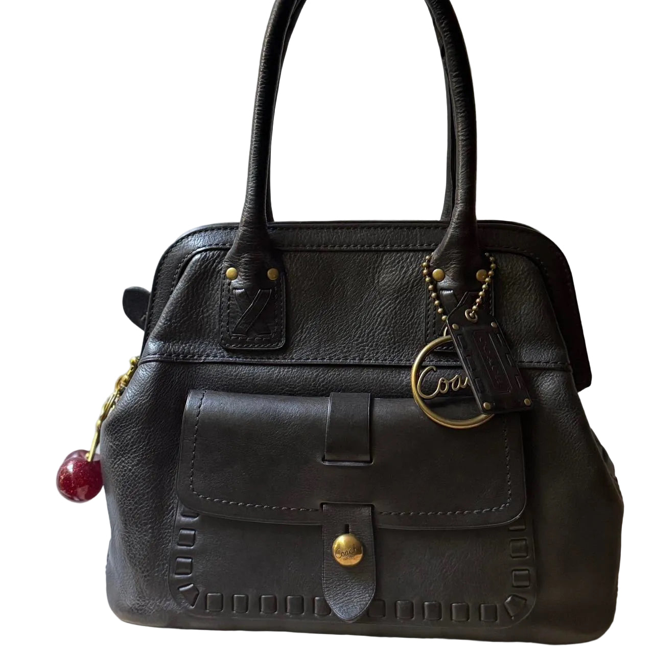 Coach 65th Limited Edition Ed Thompson Legacy Doctor Premium Leather Satchel Shoulder Bag Black 11373