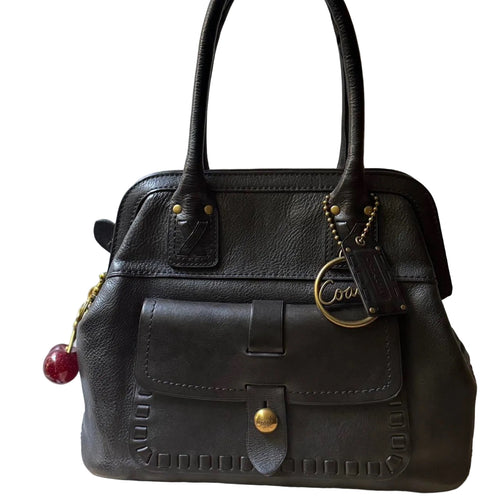 Coach 65th Limited Edition Ed Thompson Legacy Doctor Premium Leather Satchel Shoulder Bag Black 11373