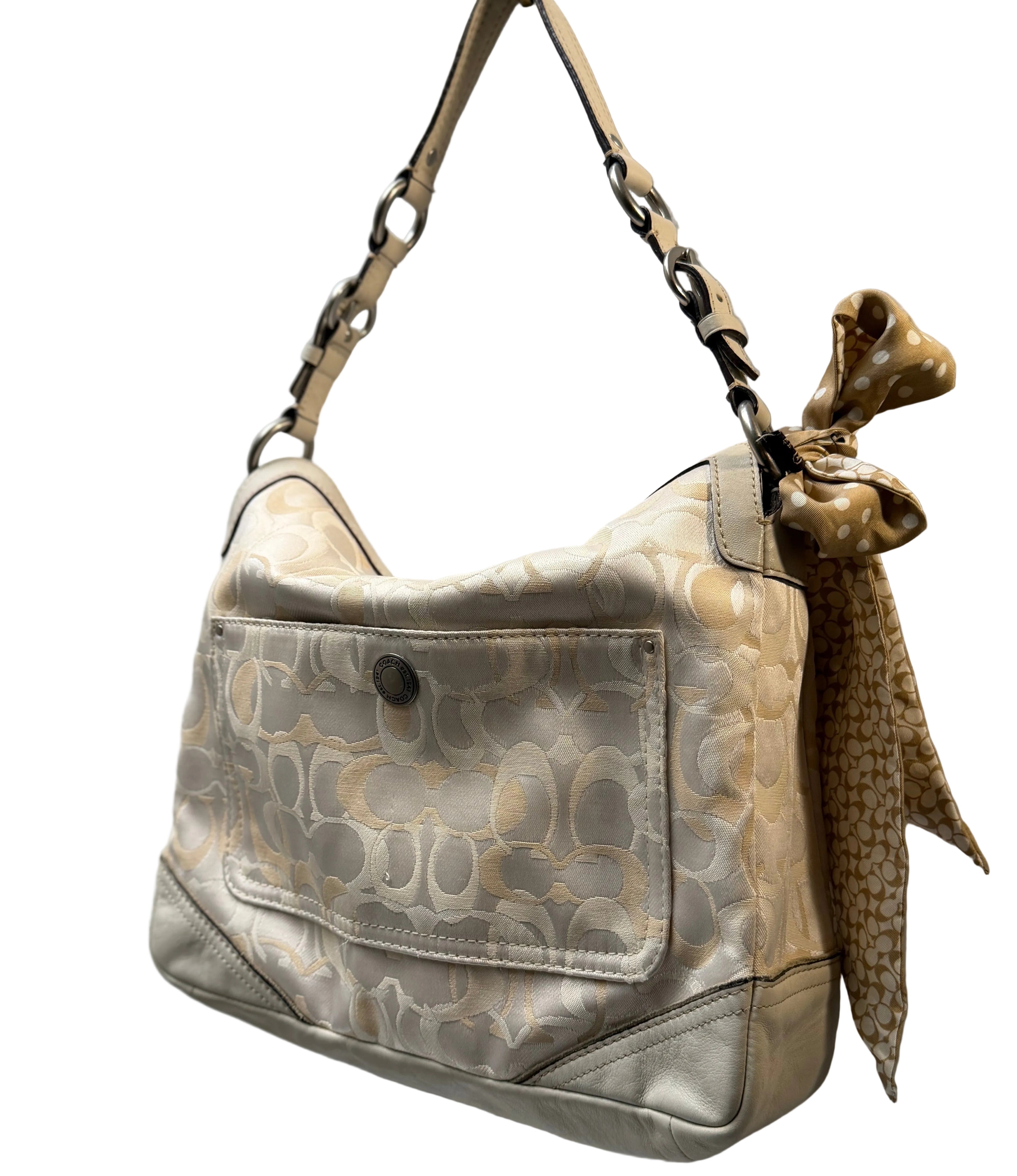 Coach Chelsea Optic White 10143 Signature Shoulder Bag