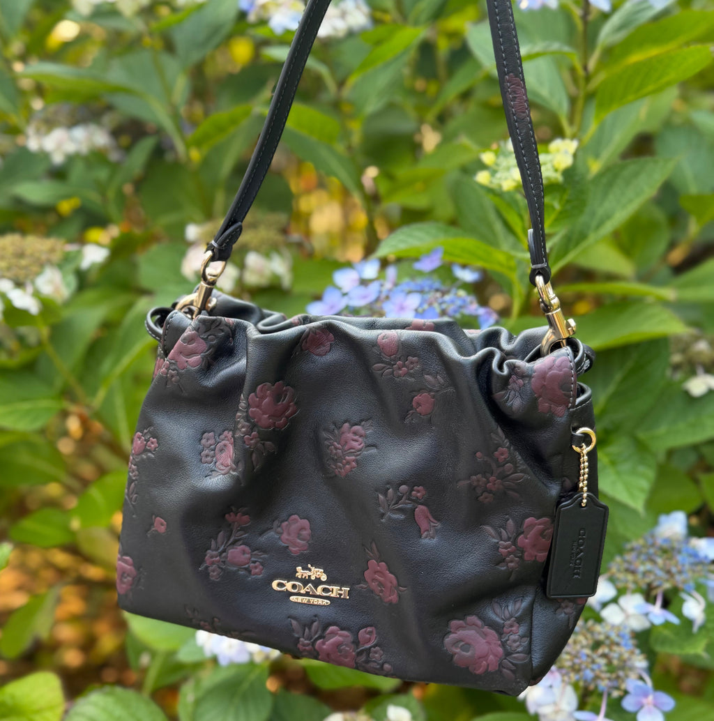 Coach Faye floral rose Drawstring CCK85
