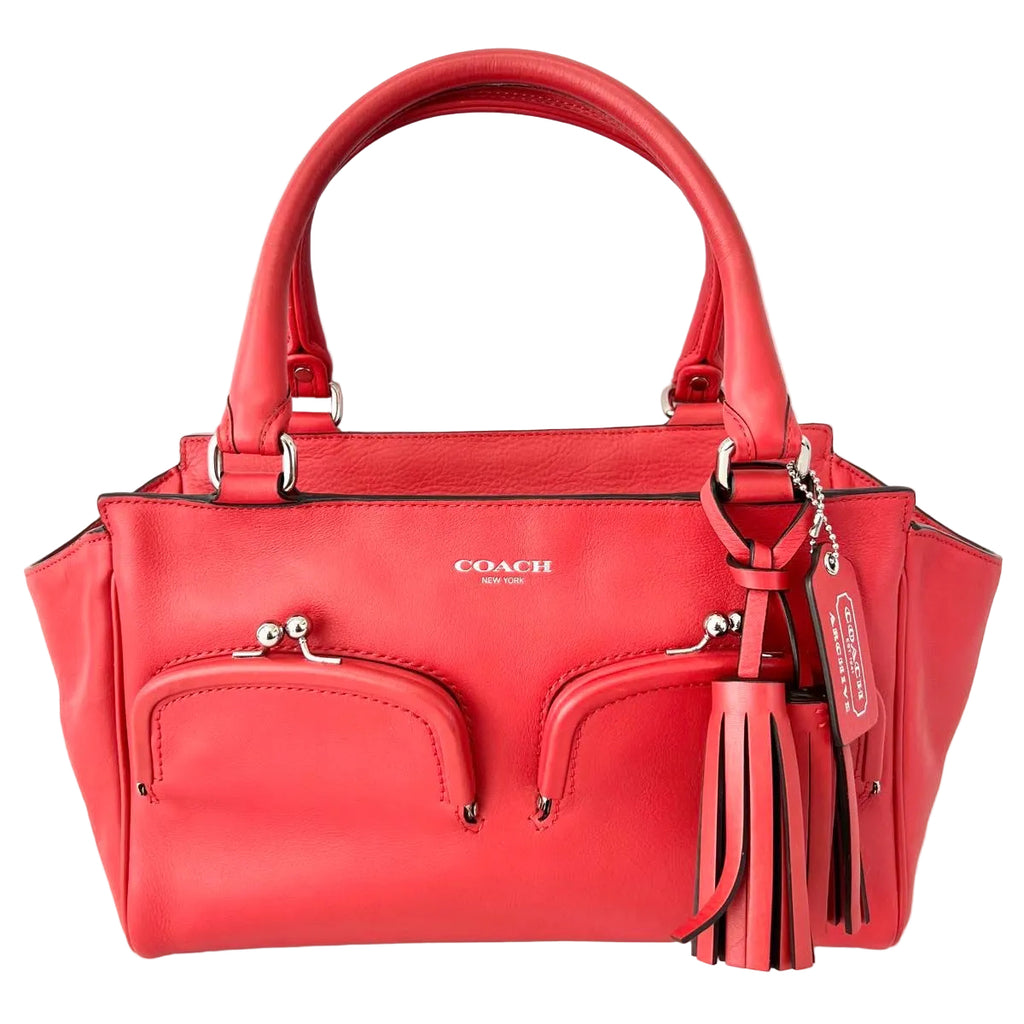 Coach Taylor Legacy Double Kisslocks Archive 21197 Coral Satchel