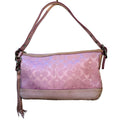 COACH Pink Signature Fringe Shoulder Bag 9363