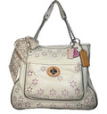 Coach Poppy Ivory Leather Eyelet Tote  22488