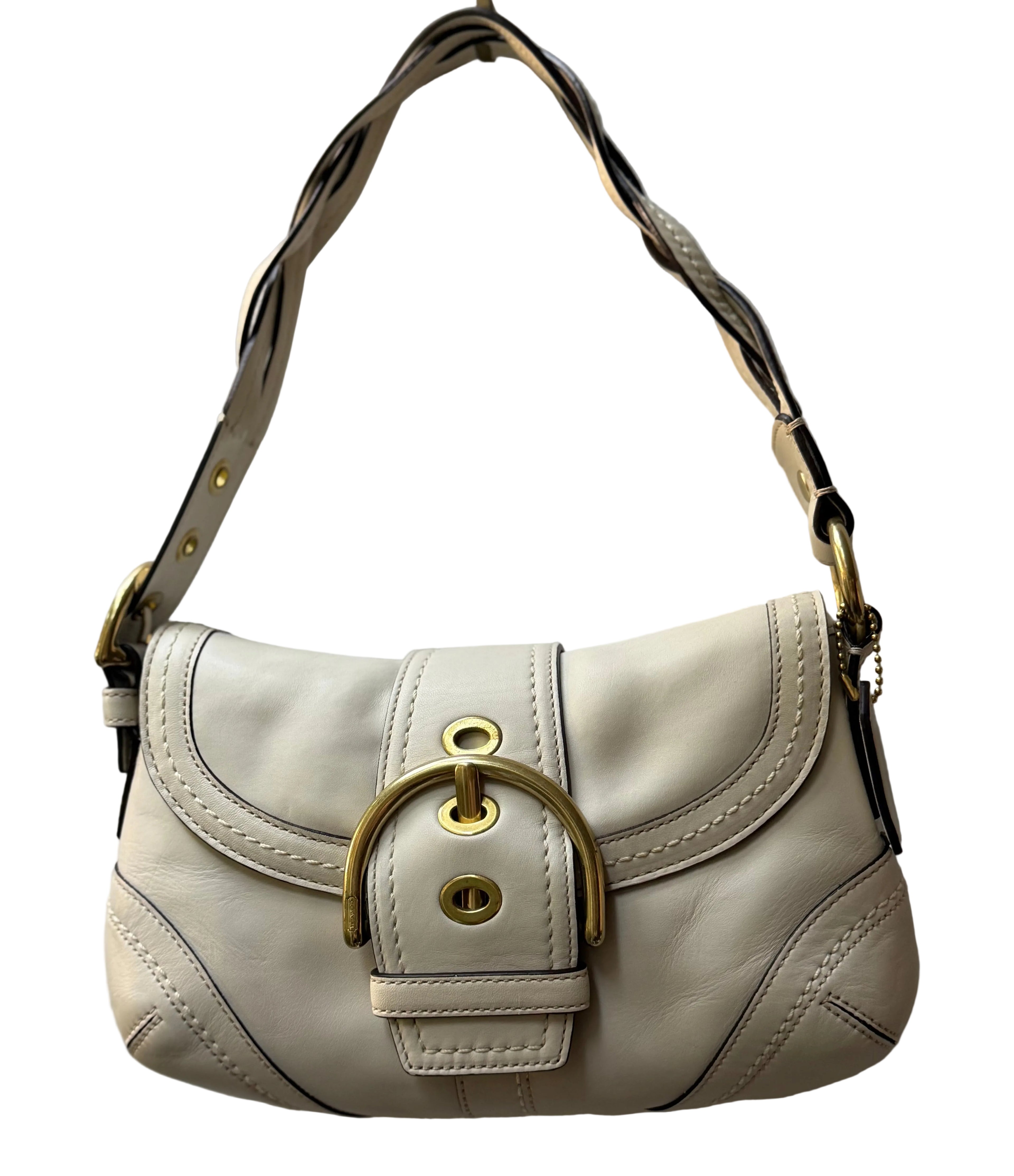Coach Soho Buckle Flap Shoulder Bag #10317 Braided strap