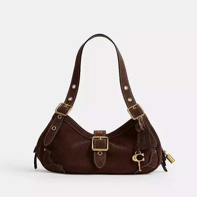 Coach Suede Brown Dark Chocolate Drifter 31