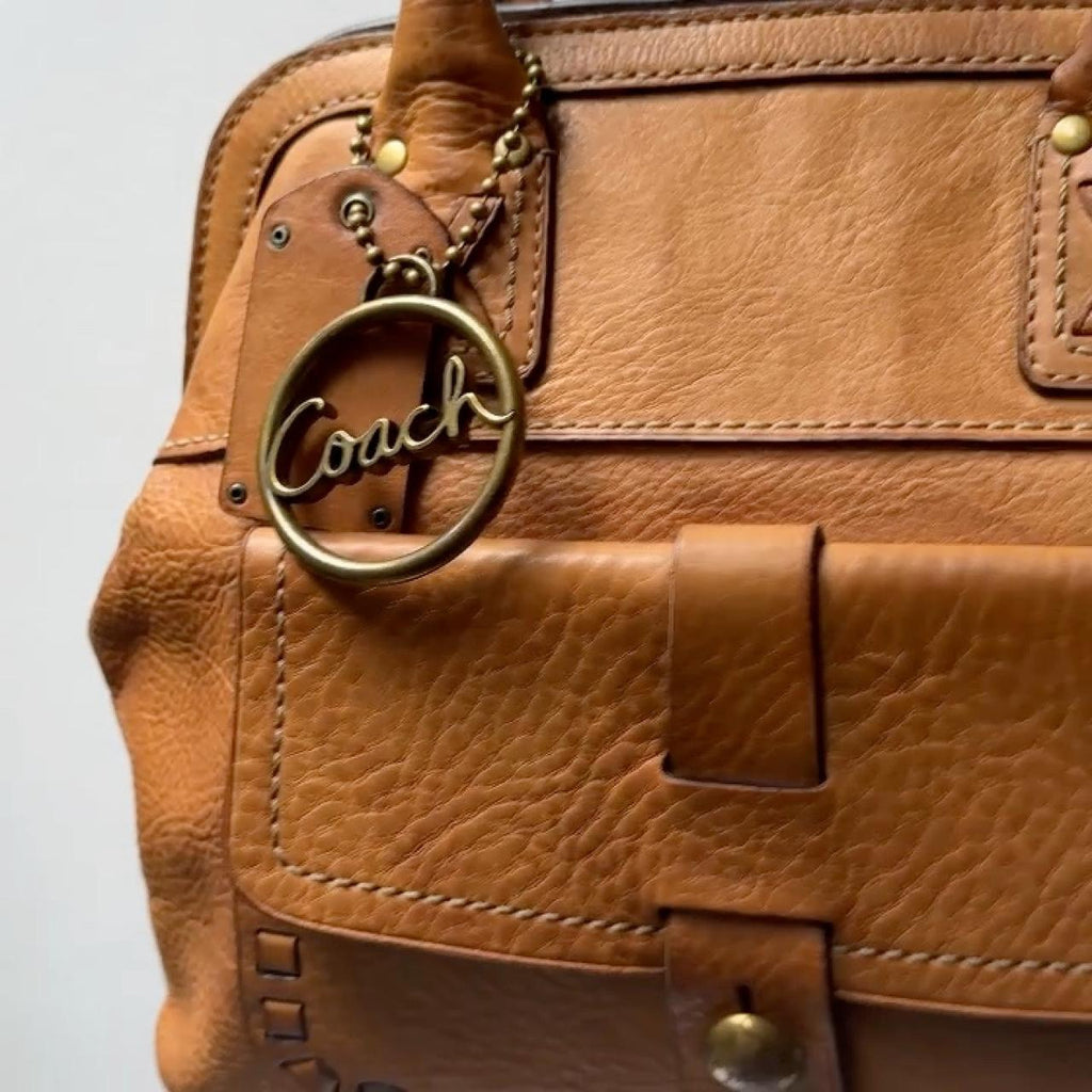 Coach 65th Limited Edition Ed Thompson Legacy Doctor Premium Leather Satchel Shoulder Bag Tan 11373