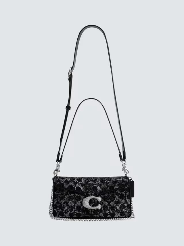 Coach Crystal Signature tabby shoulder bag 26 black
