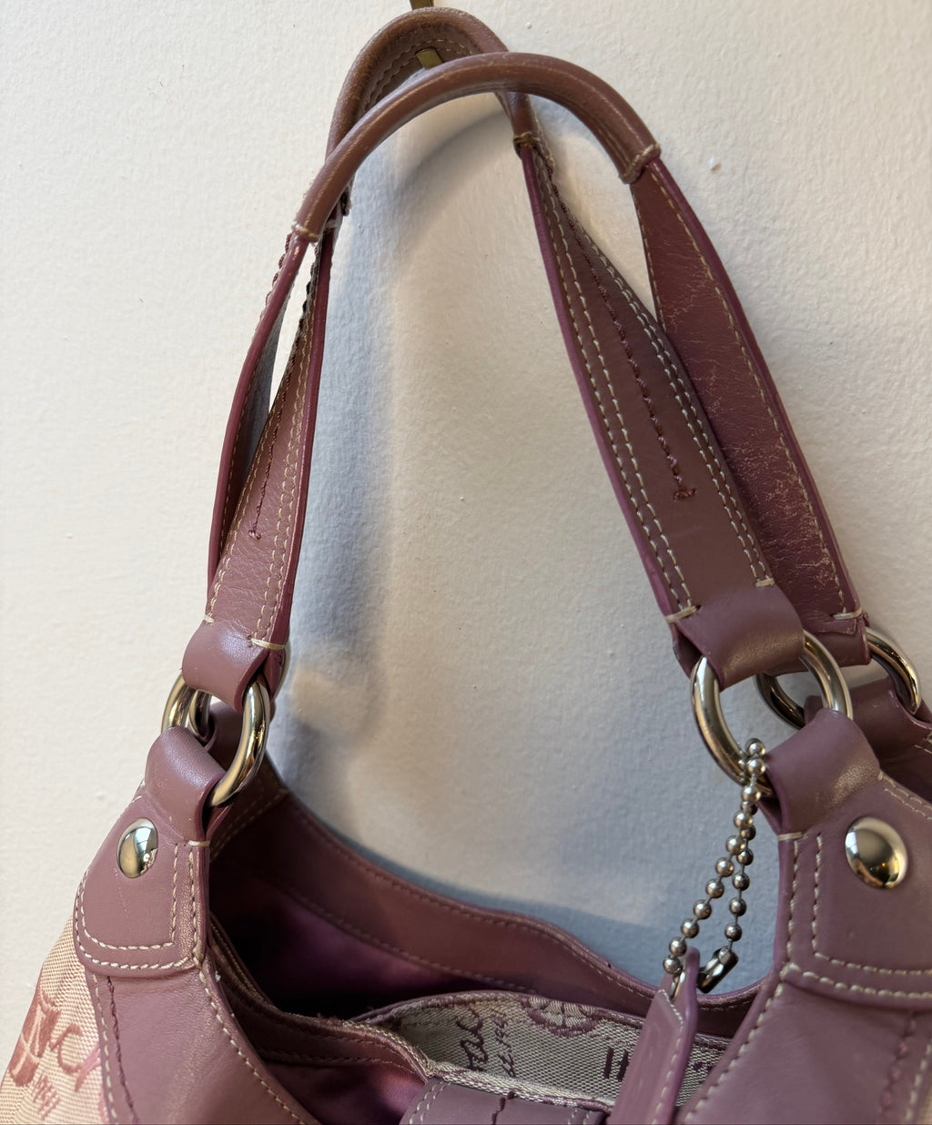 Coach Soho Lyn Hobo Shoulder Bag with Carriage F15209 Purple