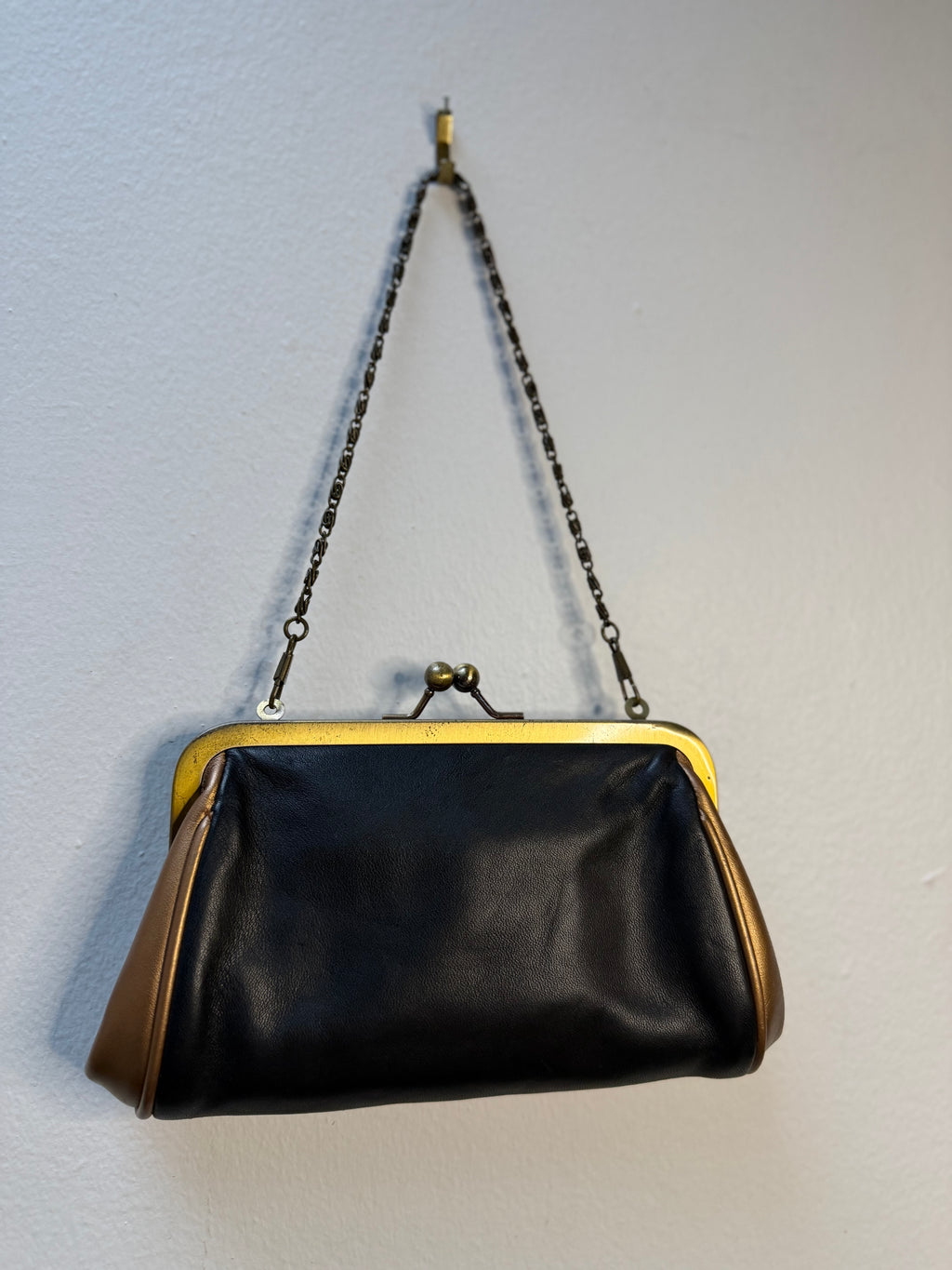 Isabella Fiore Embroidered Floral  Leather Mini Kisslock
