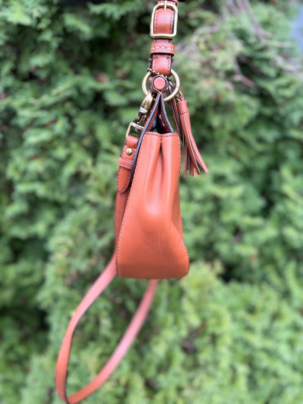 Vintage  Coach Willis Legacy 70th Anniversary Vermillion Leather Handbag 19132
