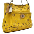 Coach Poppy Yellow Leather Eyelet Turnlock Tote  22488 (Copy)