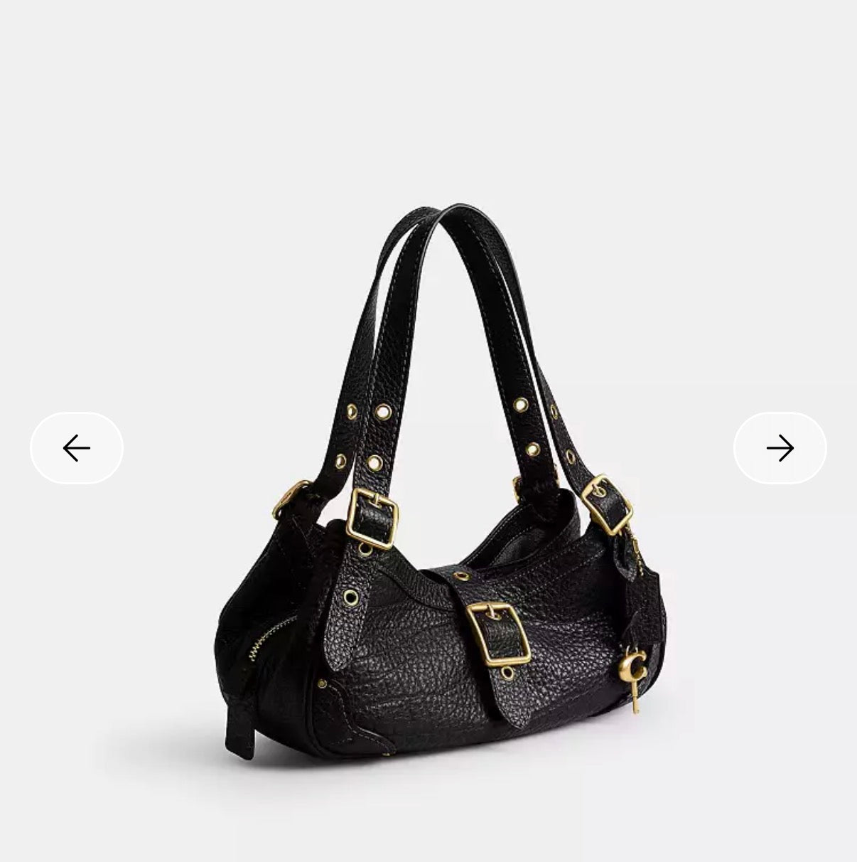 Coach Black pebbled Drifter 31