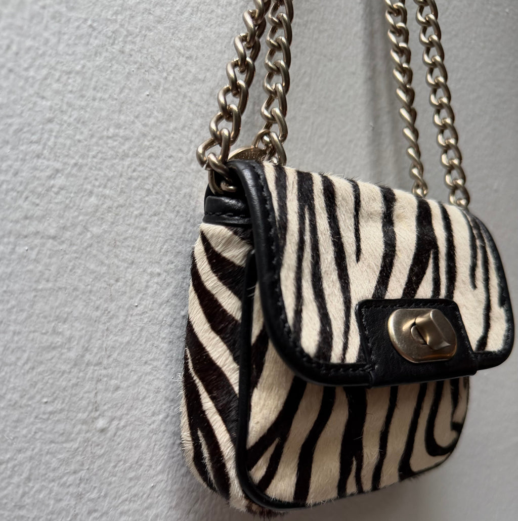 Banana Republic  Zebra Calf Hair Mini Crossbody Bag