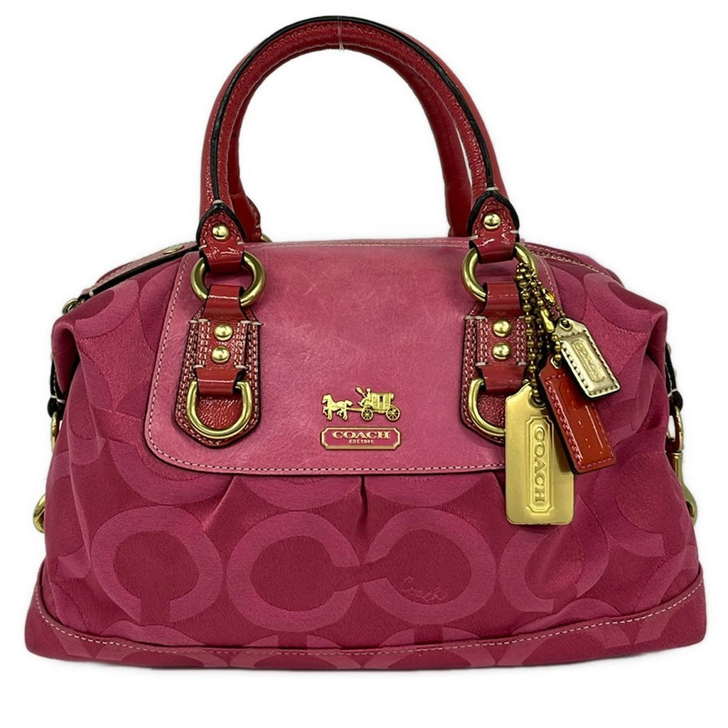 Coach + Wallet Madison Op Art Sabrina Pink handbag satchel 12947