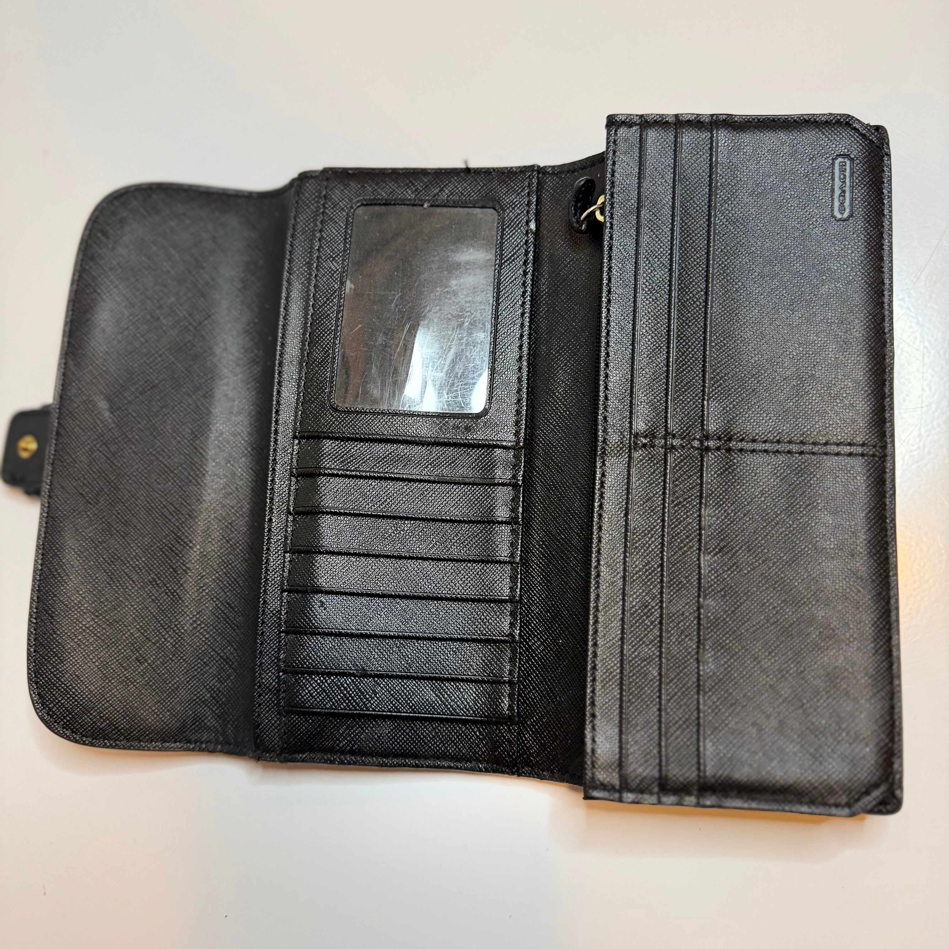 Coach Soho Gold flap Trifold Wallet