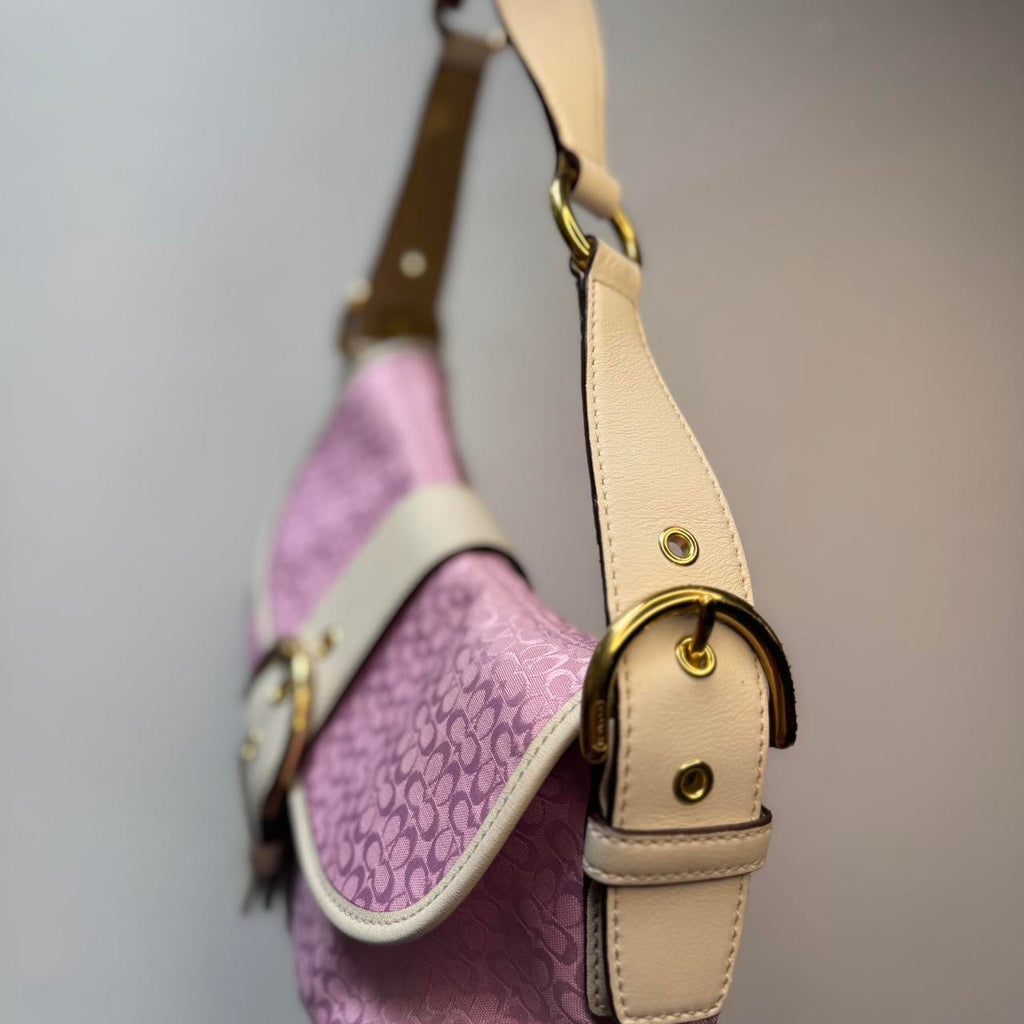 Coach Pink Signature Shoulder Soho 1456