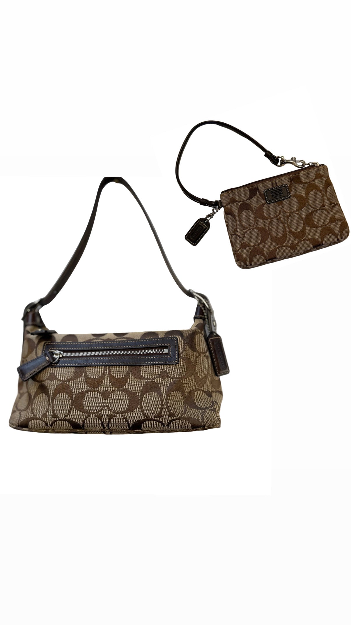 COACH Signature Handbag & Wristlet Set 6044
