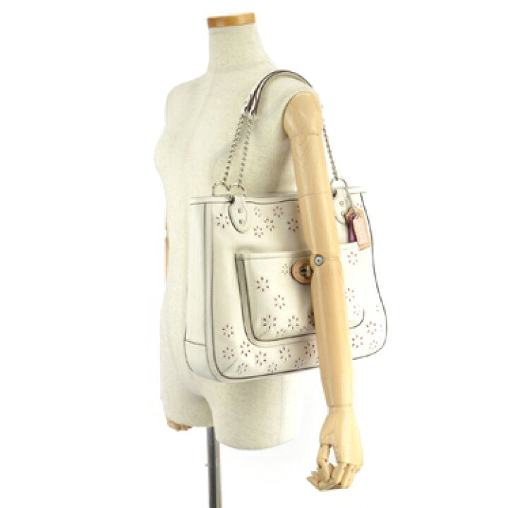 Coach Poppy Yellow Leather Eyelet Turnlock Tote  22488 (Copy)