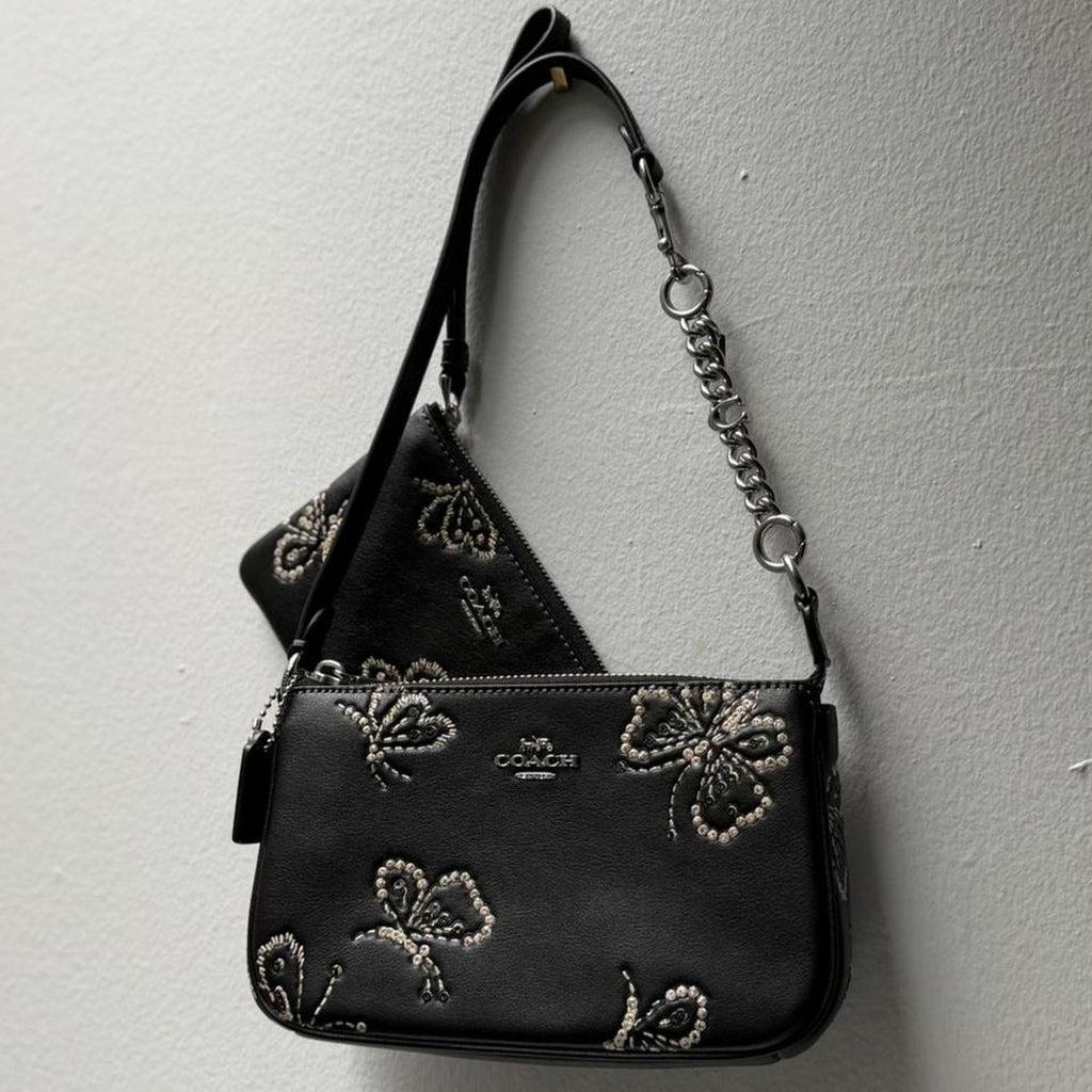 NWT Coach Nolita 19 With Sparkly Butterfly CCF58 & Wristlet Set