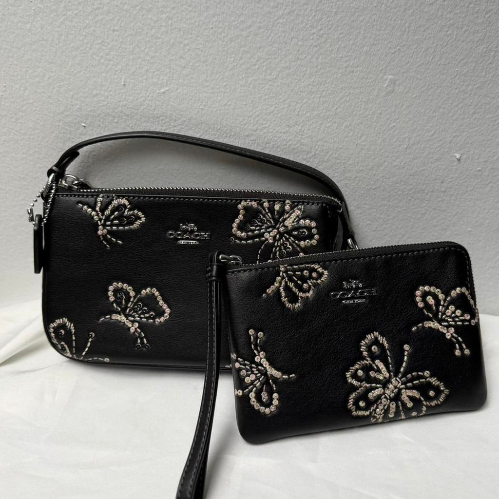 NWT Coach Nolita 19 With Sparkly Butterfly CCF58 & Wristlet Set