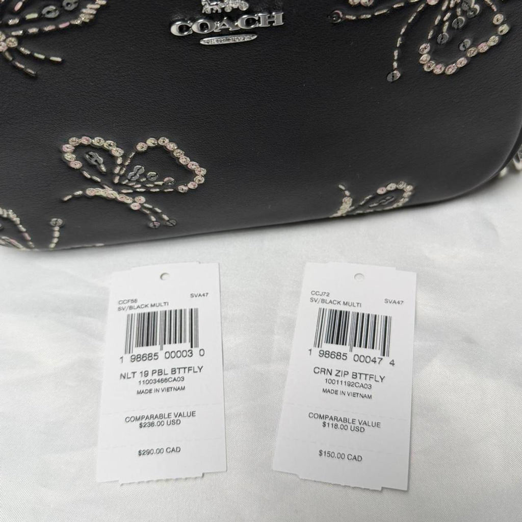NWT Coach Nolita 19 With Sparkly Butterfly CCF58 & Wristlet Set