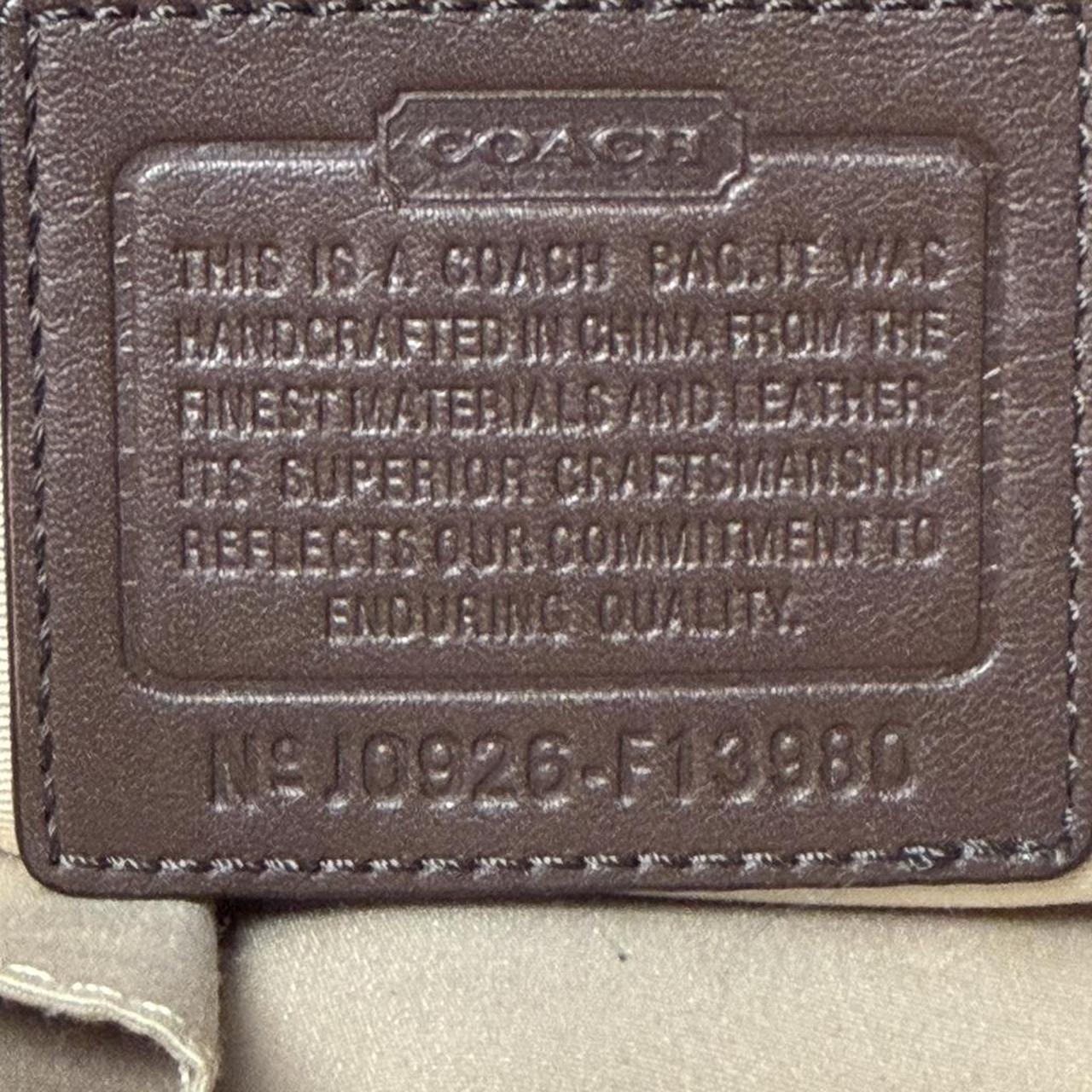 Coach Carly Brown Optic C signature silver hardware F13986