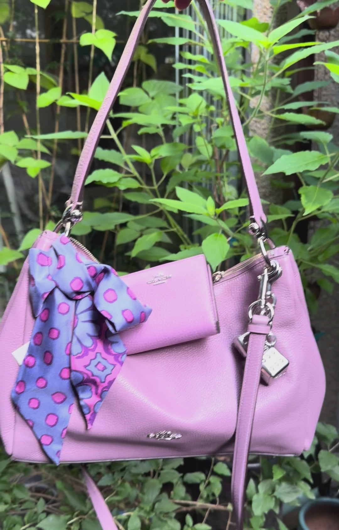 Coach Clarkson Hobo + Wallet 24947 Leather Shoulder Bag Crossbody Lilac