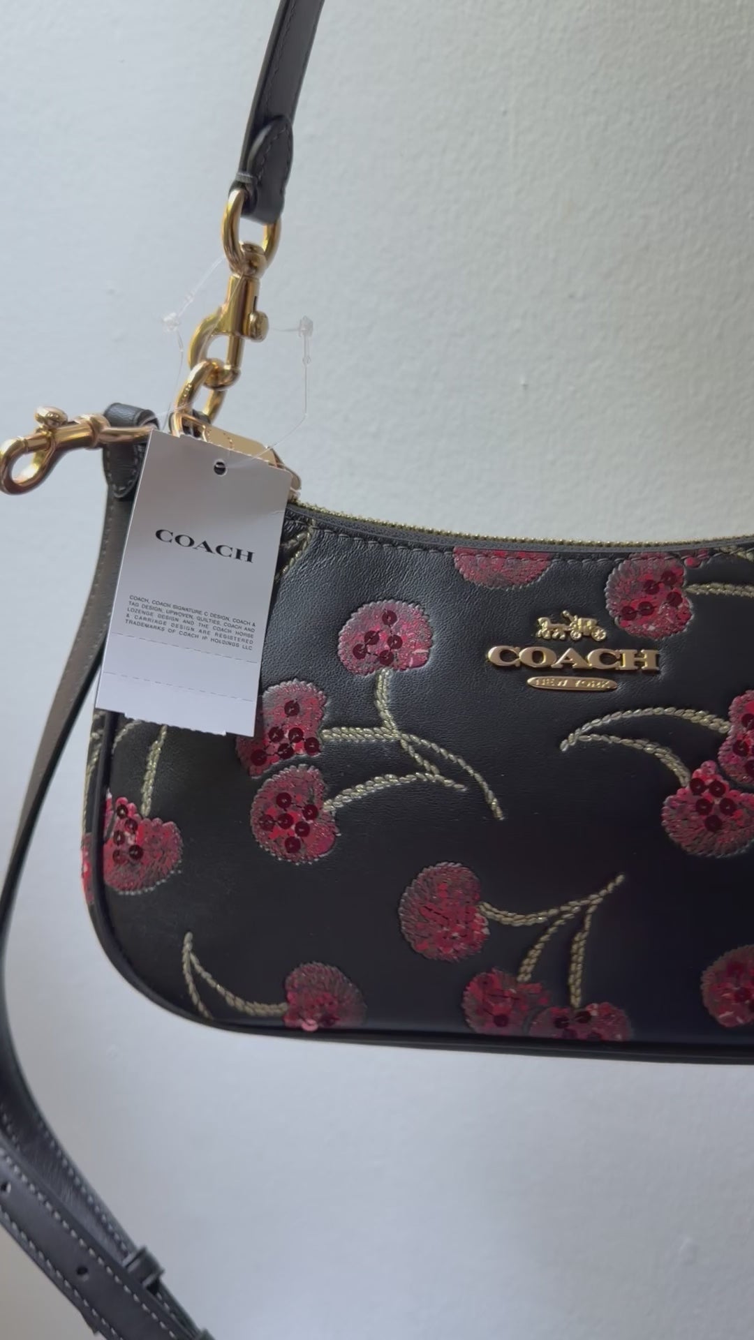 NWT Wristlet + Coach Teri Shoulder Bag  Cherry Print CCZ16