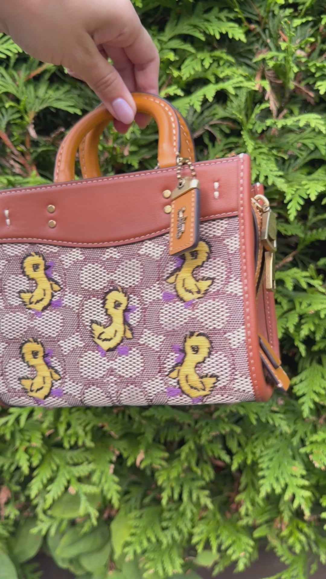 Coach Rogue 17 In Signature Textile Jacquard With Duck Motif C6164 Crossbody Bag