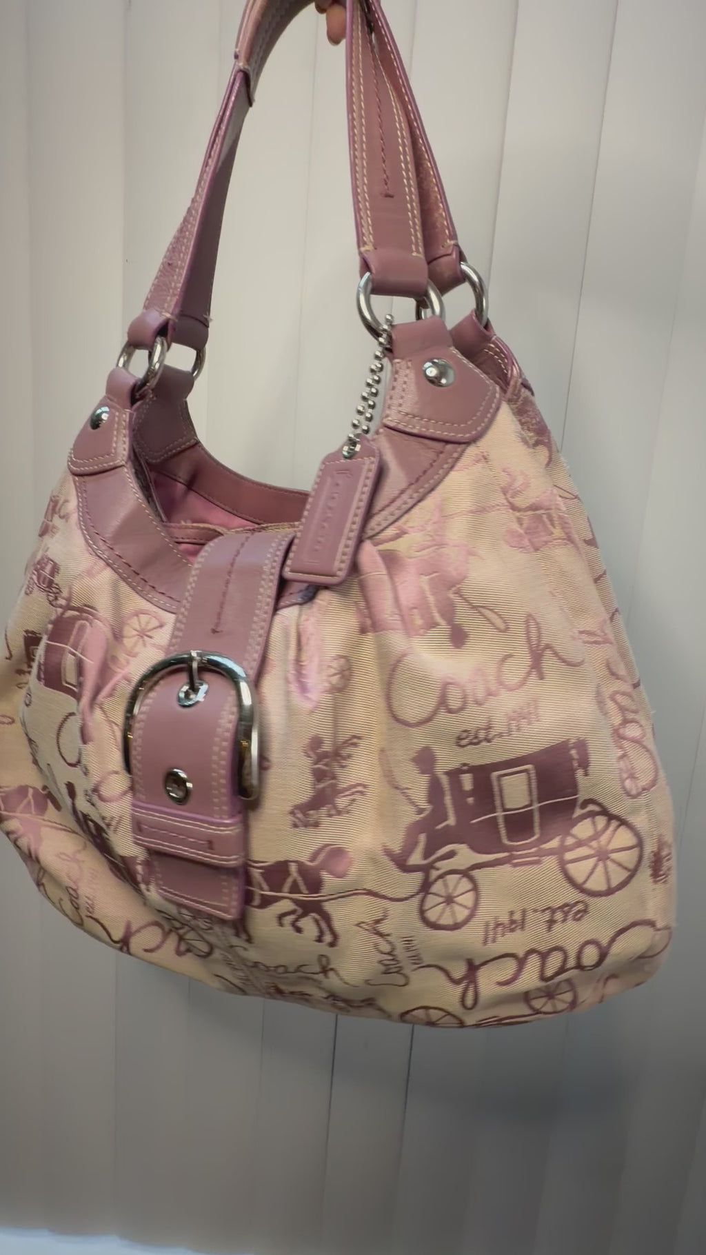 Coach Soho Hobo Shoulder Bag with Carriage F15209 Purple