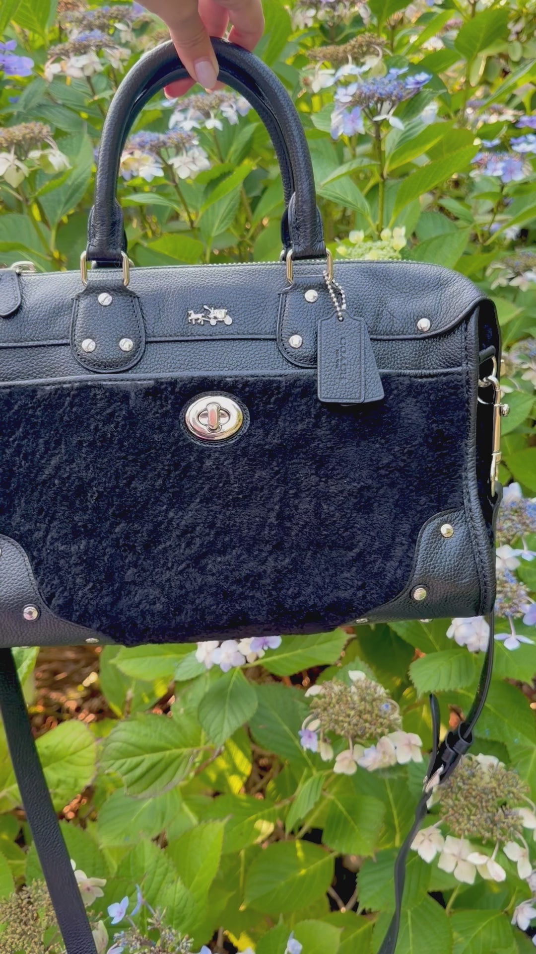 Coach Rhyder Satchel in Shearling